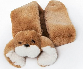 Шарф детский Зайчик (беж) OnlyFur Длина 90* ширина 10 см