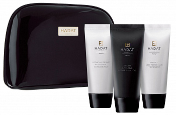 Восстанавливающий набор Hadat Cosmetics HYDRO INTENSIVE REPAIR SET (Восстанавливающий шампунь 70 мл + Интенсивно-восстанавливающая маска 70 мл + Увлажняющий кондиционер 70мл)